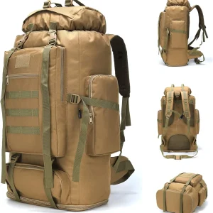 100L Waterproof MOLLE Hiking Backpack